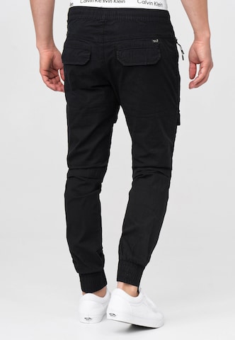 INDICODE JEANS Regular Cargobroek 'Dennis' in Zwart