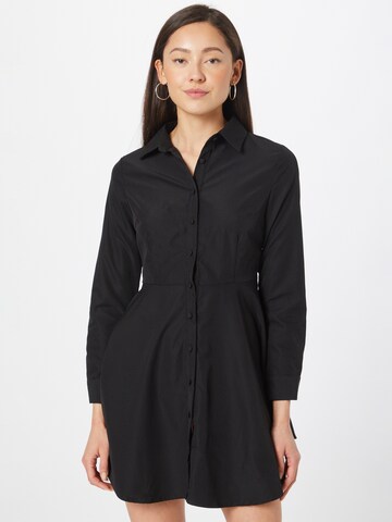 Misspap Shirt Dress in Black: front