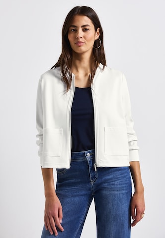 STREET ONE Sweatjacke in Weiß: Vorderseite