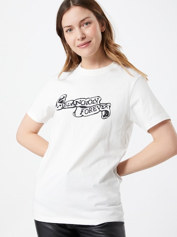 T-shirt 'MELANCHOLY FOREVER' IN PRIVATE Studio en blanc