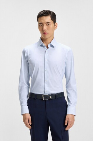 BOSS Regular Fit Hemd 'HANK' in Blau: Vorderseite