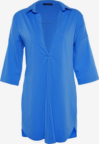 Trendyol Plážové šaty – modrá: přední strana