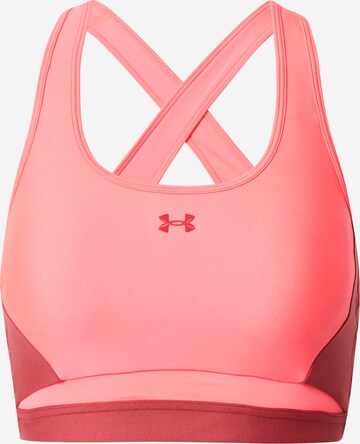 UNDER ARMOUR Medium Support Sports bra 'Armour Mid' in Pink: front