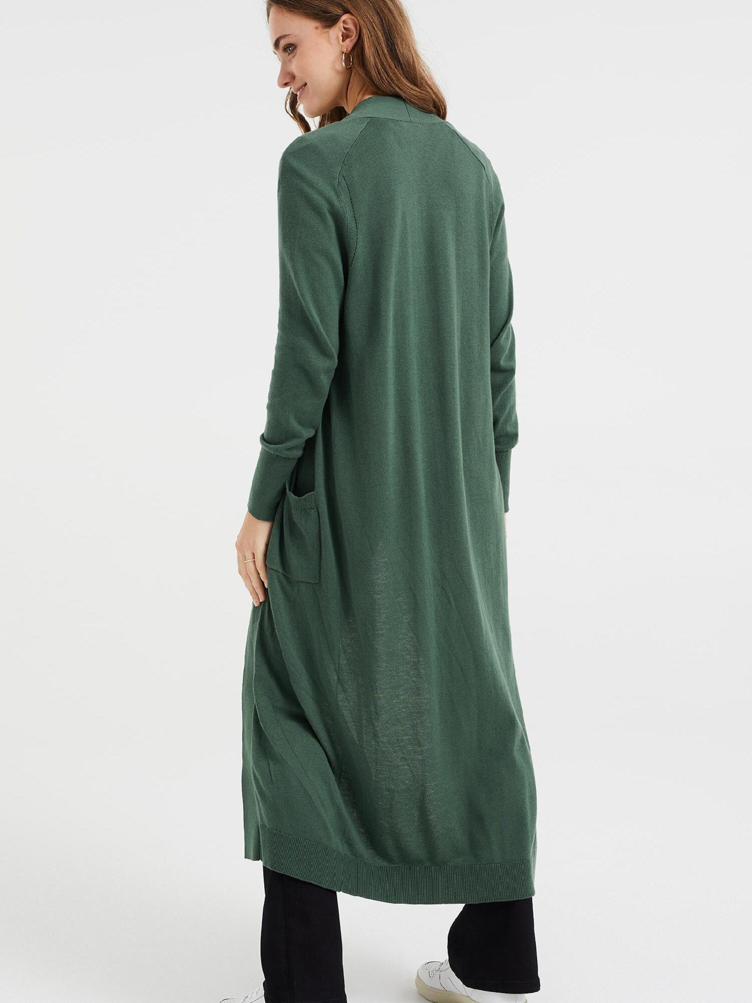 Femme Cardigan WE Fashion en Vert 