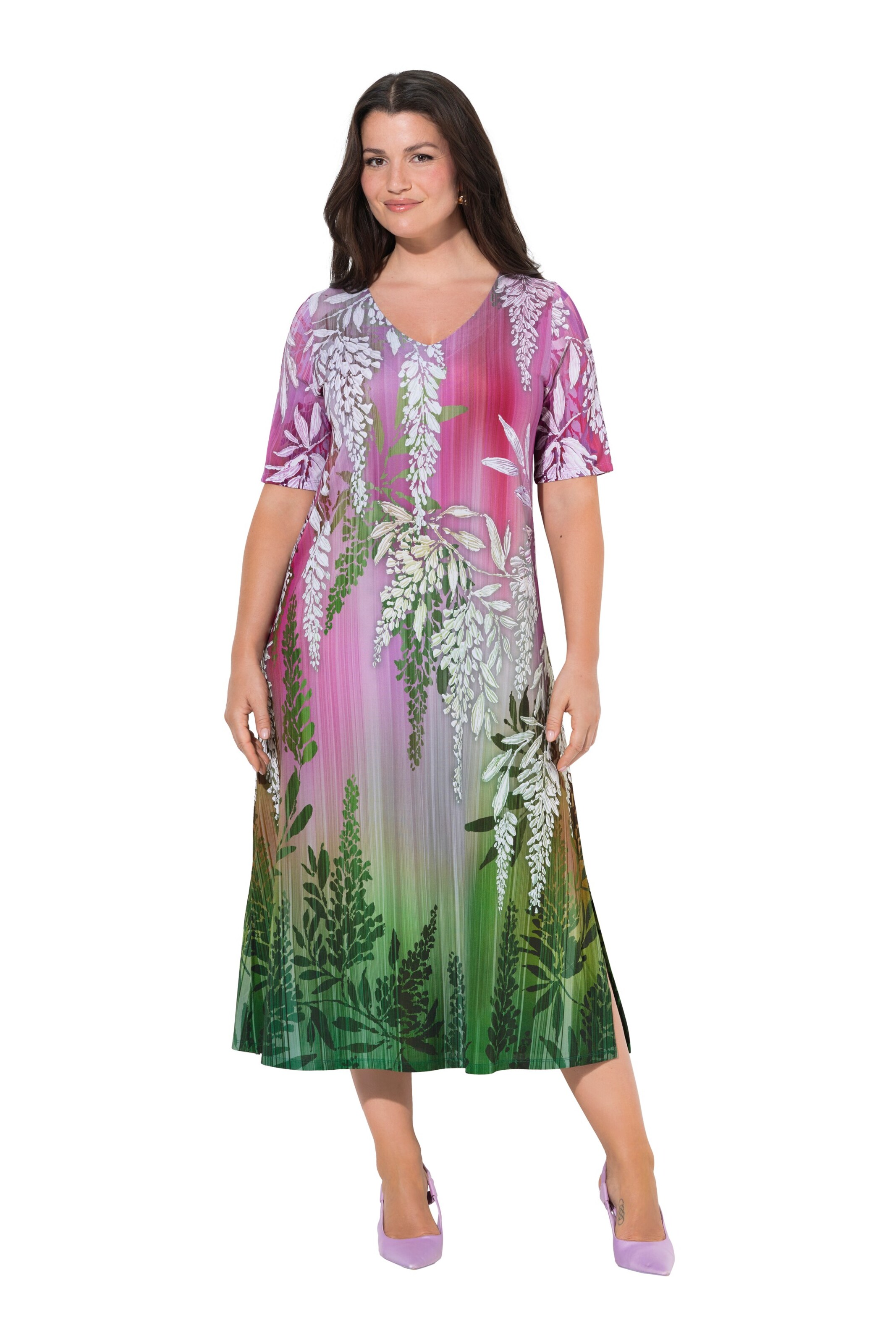 Ulla Popken Kleid in Grün: Vorderseite