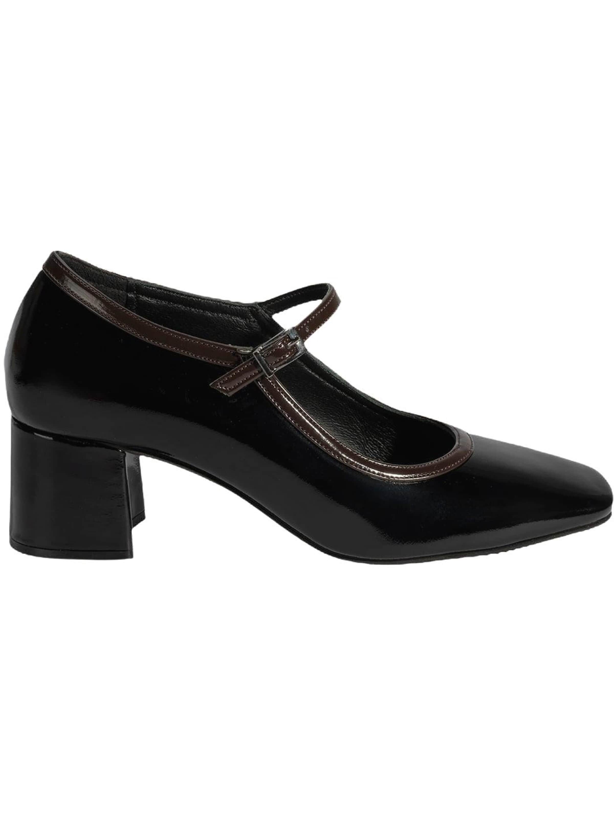 Chaussure basse 'Blockabsatz-Schlupf' Desa en noir