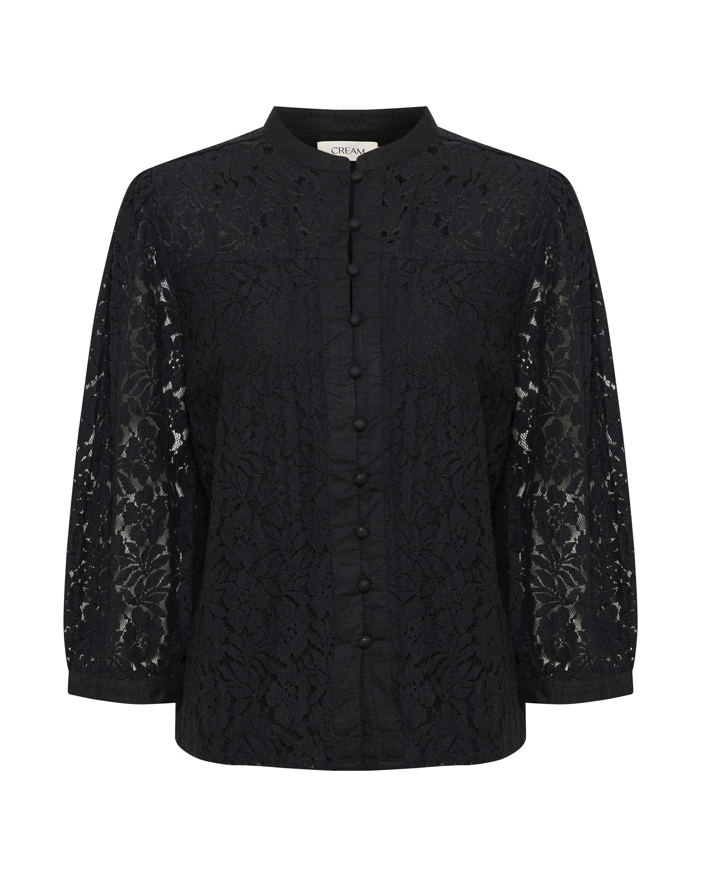 Cream Blouse 'Kaspis' in Black: front