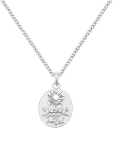 Hey Happiness Necklace 'Sunshine' in Silver: front