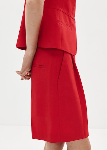 Wide leg Pantaloni con pieghe 'AVOCADO' di MANGO in rosso