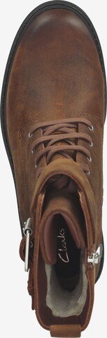 CLARKS Lace-Up Ankle Boots in Brown