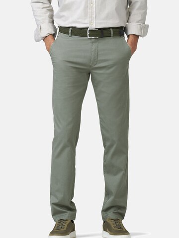 MEYER Regular Chino 'New York' in Groen: voorkant