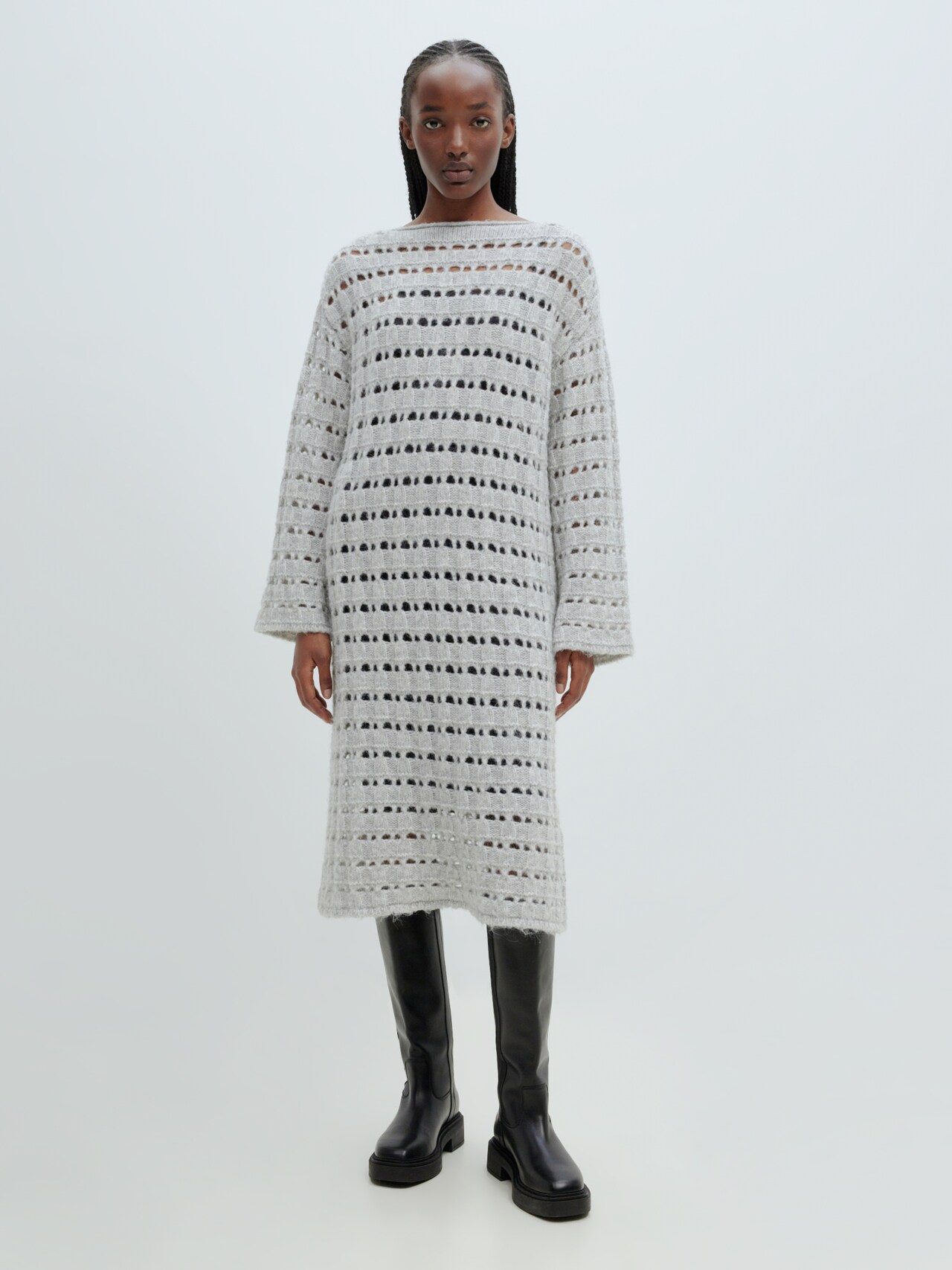 EDITED Produkte Kleid 'Lieven' graumeliert