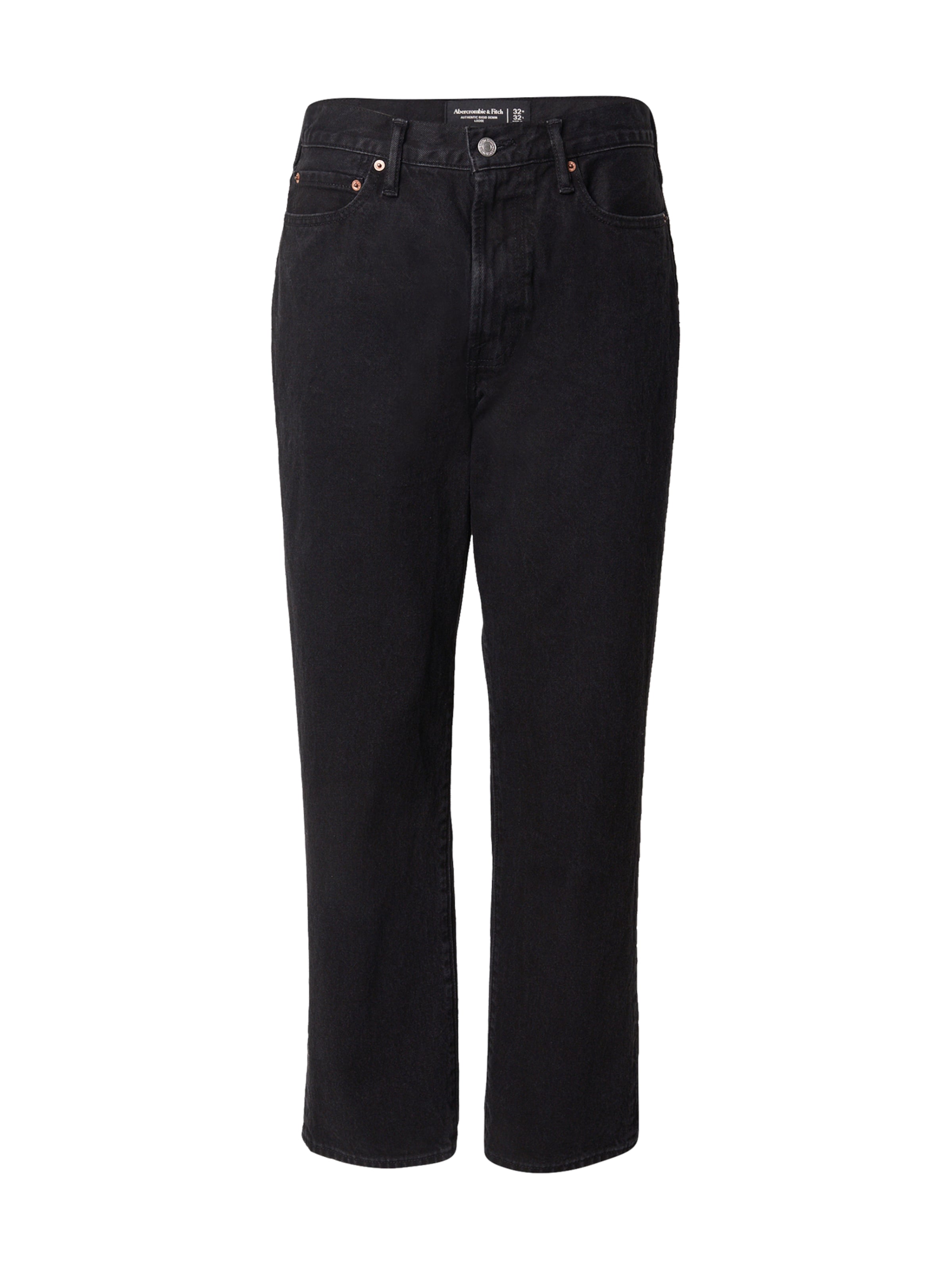 melns Abercrombie & Fitch Vaļīgs piegriezums Džinsi: no priekšpuses