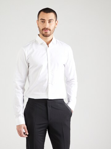 HUGO Super Slim Fit Hemd 'Erondo' in Weiß: Vorderseite