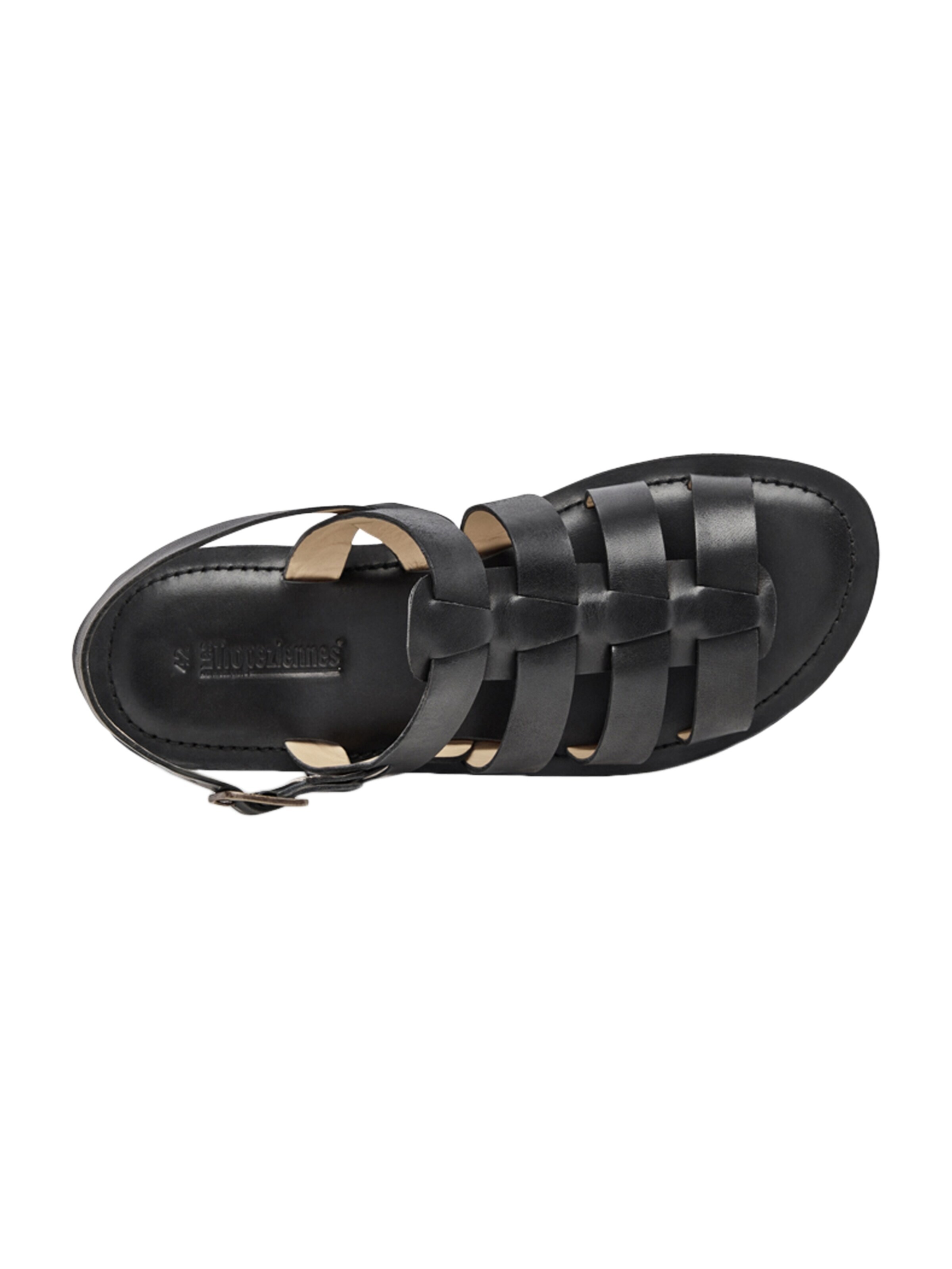 Les Tropéziennes - Sandalias 'Flache Ledersandalen von Enael' en negro