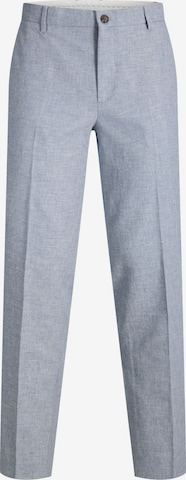 JACK & JONES regular Bukser med lægfolder i blå: forside