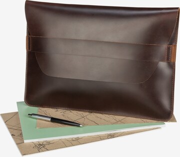 Buckle & Seam Laptoptasche 'Terra' in Braun