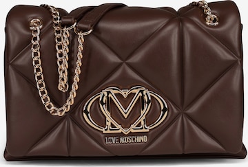 Borsa a tracolla di Love Moschino in marrone: frontale