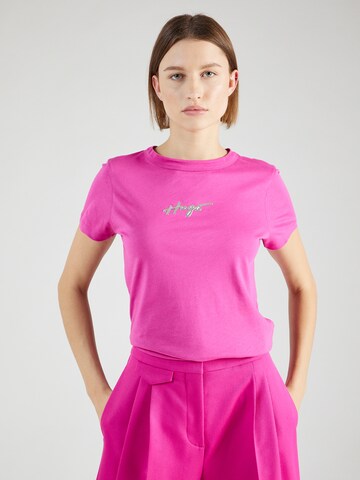 HUGO T-Shirt 'Classic 4' in Pink: predná strana