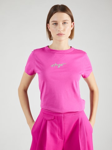 HUGO Póló 'Classic 4' - rózsaszín: elől