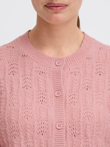 Oxmo Gebreid vest 'Sinva' in Roze