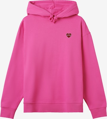 Sweat-shirt 'Mama Herz' F4NT4STIC en rose : devant