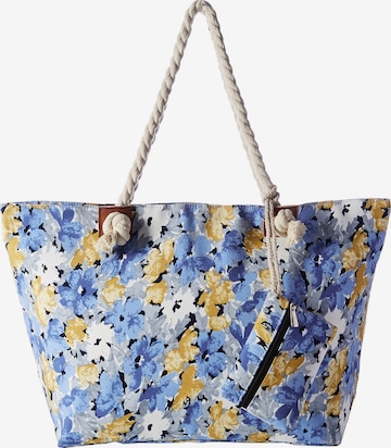 DonDon Beach Bag 'DonDon Strandtasche mit Reißverschluss Shopper Beach bag Badetasche - Paisley' in Blue: front