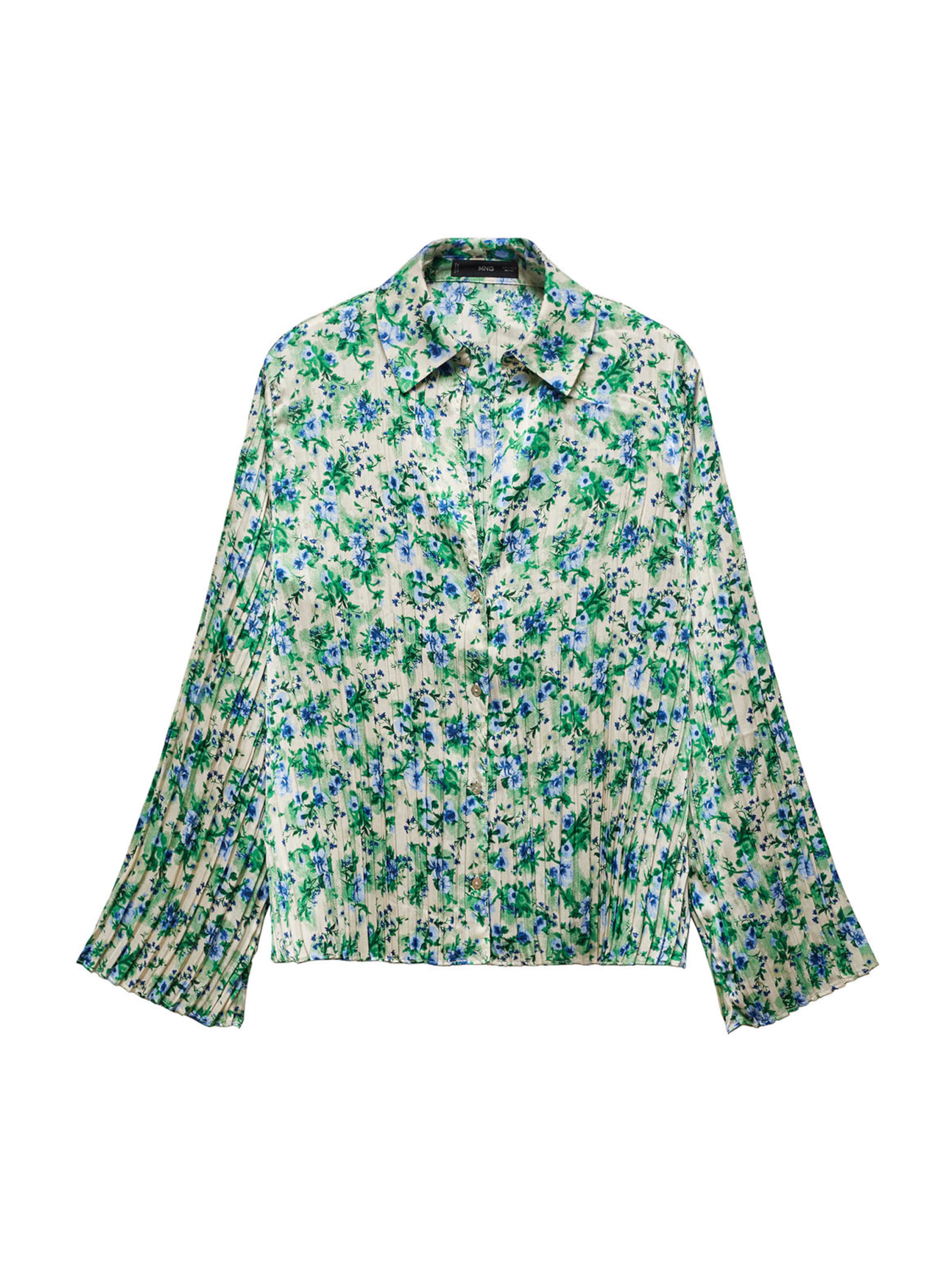 MANGO Halenka 'Bouquet' ve velikosti XS - modrá / světlemodrá / zelená / barva bílé vlny, Produkt