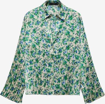 MANGO Blouse 'BOUQUET' in Green: front