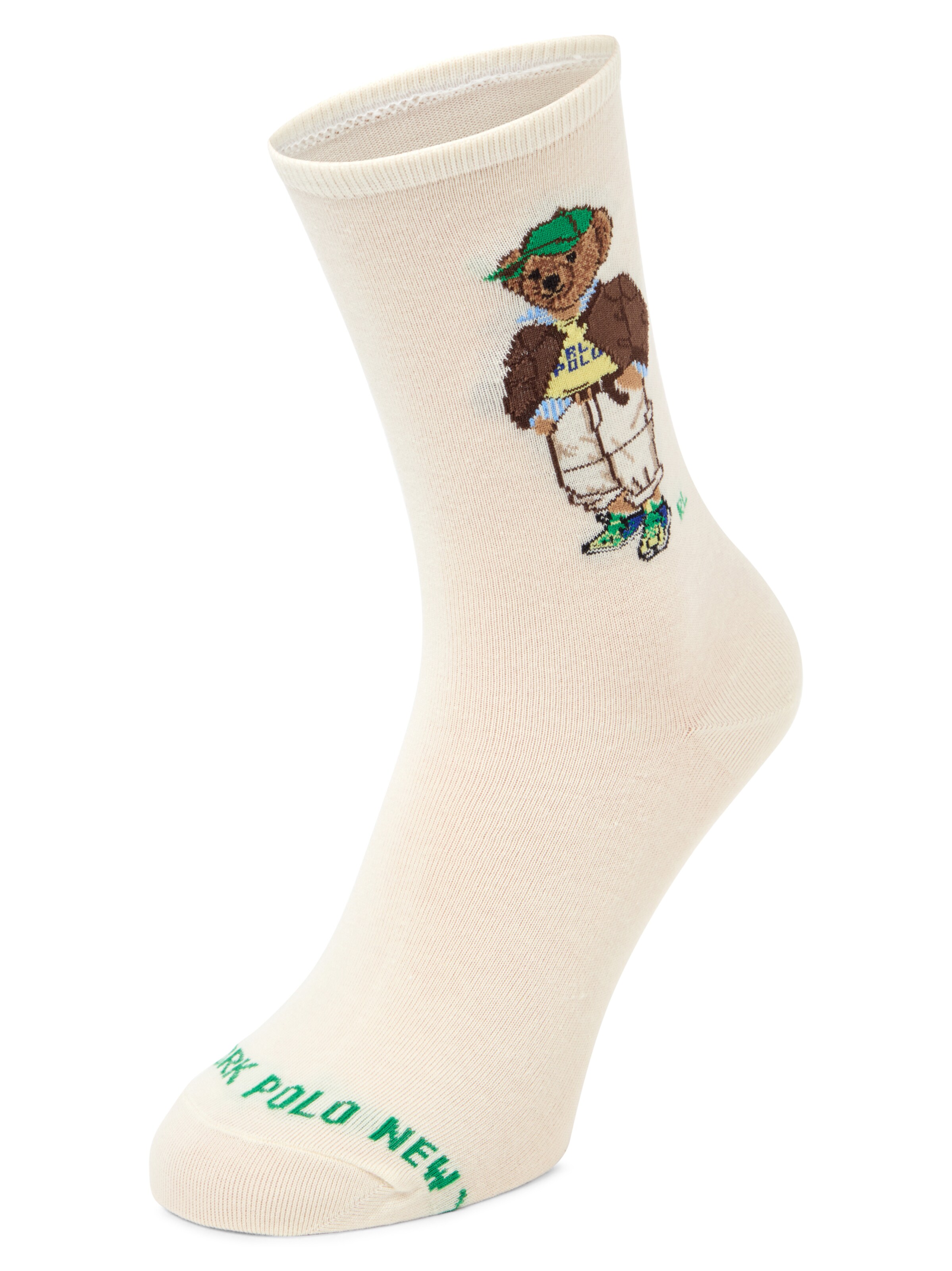 Chaussettes Polo Ralph Lauren en beige : devant