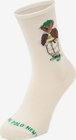Polo Ralph Lauren Socken in ecru / hellblau / braun / grün, Produktansicht