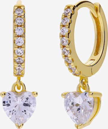 Boucles d'oreilles Lucardi en or : devant