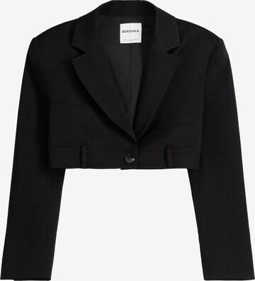 Blazer di Bershka in nero: frontale