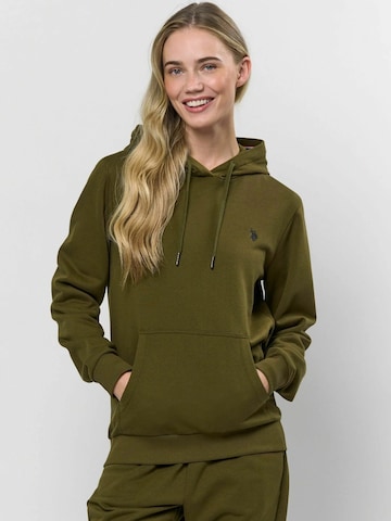 U.S. POLO ASSN. Sweatshirt ' Aba ' in Groen: voorkant