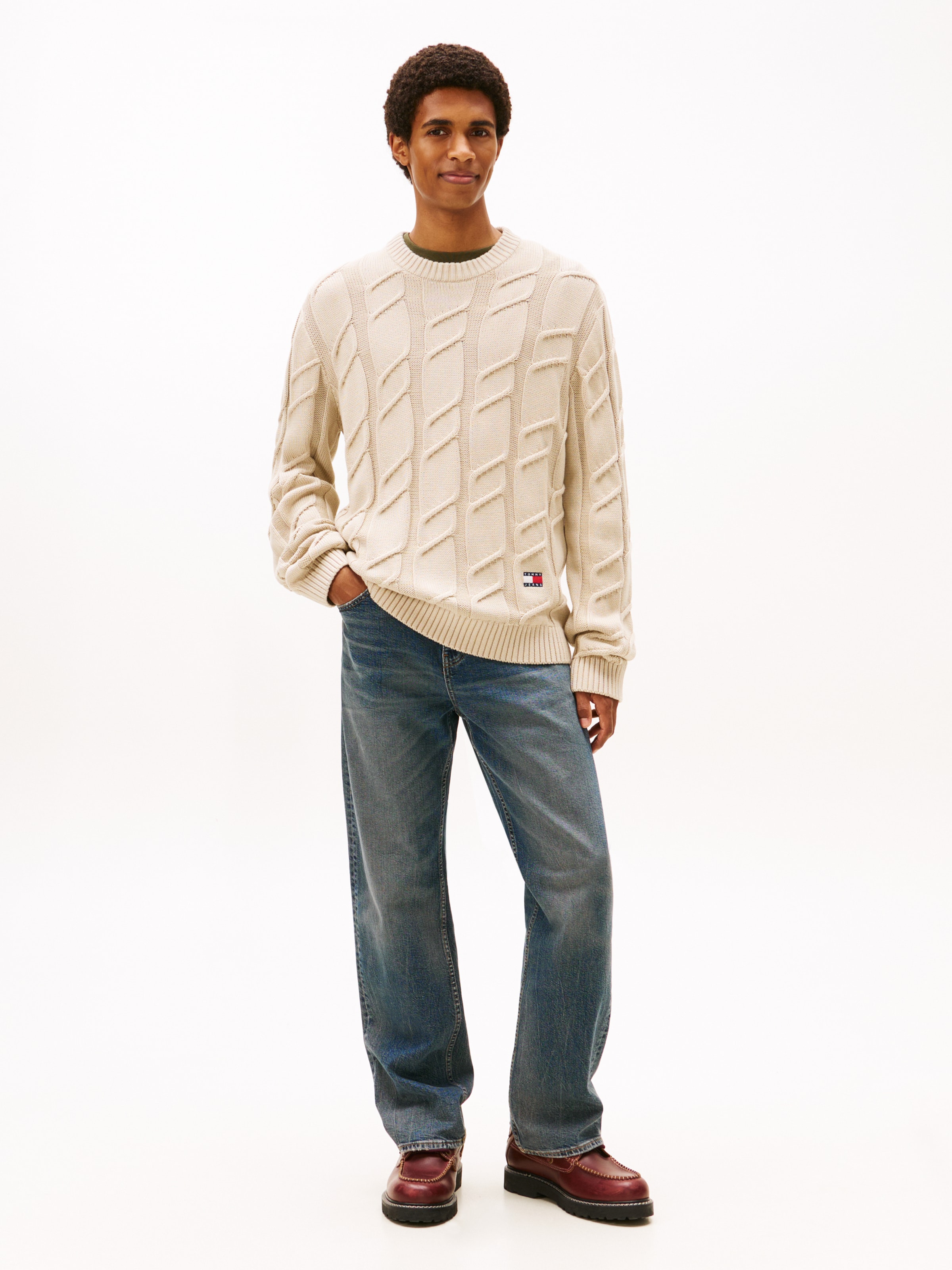 Tommy Jeans Pullover in Beige