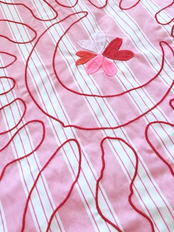 LIKS. Munich Blouse 'Streifenbluse mit Sonnen Stickerei - GraceC' in Roze