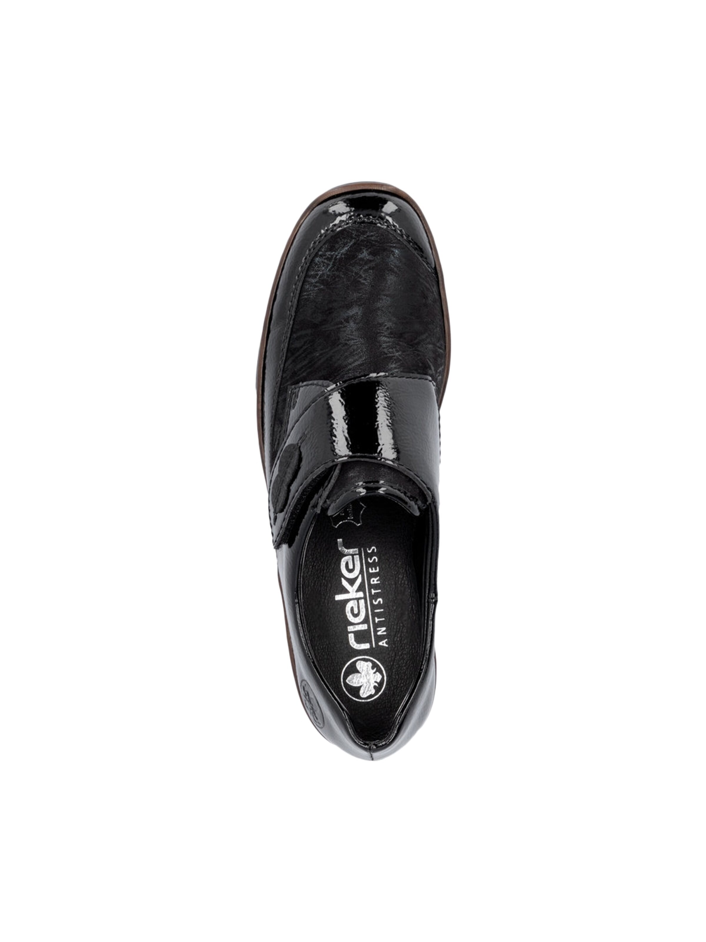 Chaussure de sport à lacets 'Lagro Low-Top-Sneaker aus Leder' Rieker en noir