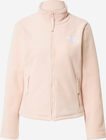 Lake View Fleece Jacket 'Daniela' in Pink: front