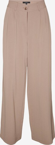 Wide Leg Pantalon à pince 'Pixi' VERO MODA en marron : devant