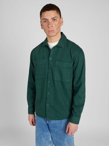 Springfield Comfort Fit Hemd in Grün: Vorderseite