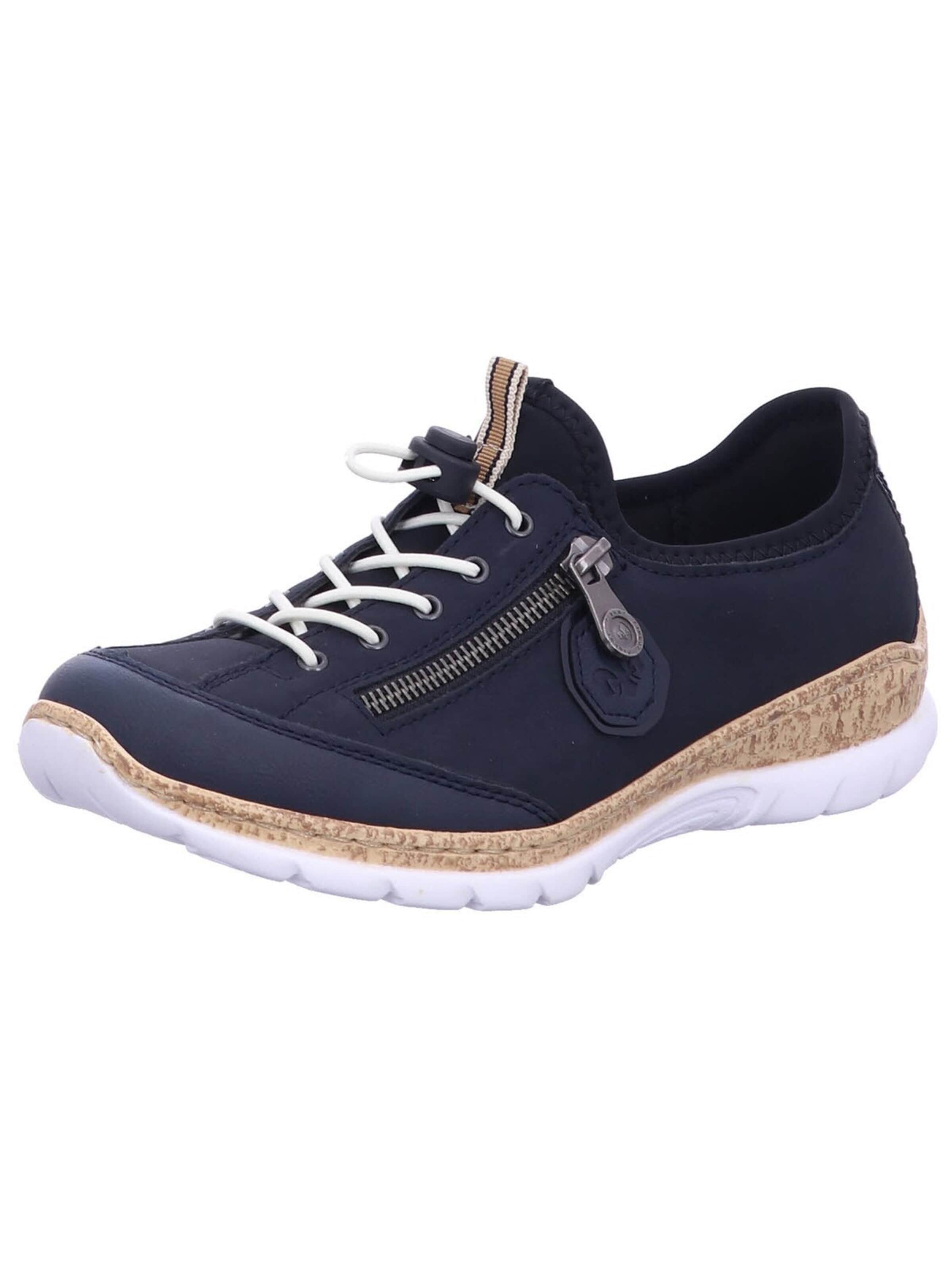 Scarpa stringata sportiva 'Slipper Damen N4263 14 Kunststoff (Synthetik) in blau' di Rieker in blu: frontale