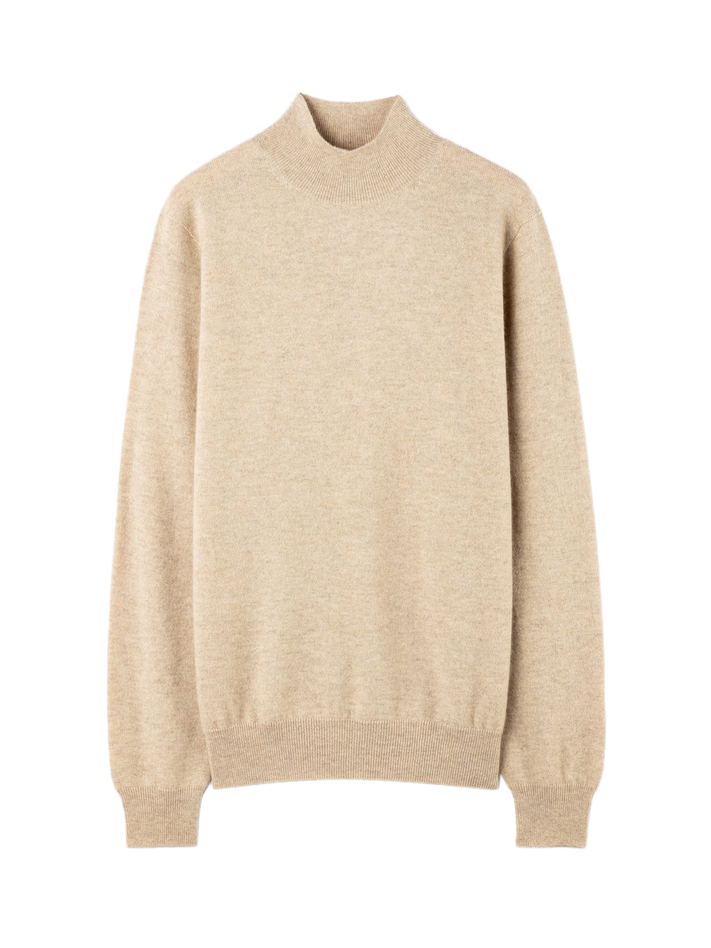 Pull-over 'Men's Essential Mock Neck Cashmere Sweater' GOBI Cashmere en beige : devant