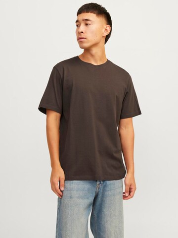 JACK & JONES Slim Fit T-Shirt in Braun: predná strana