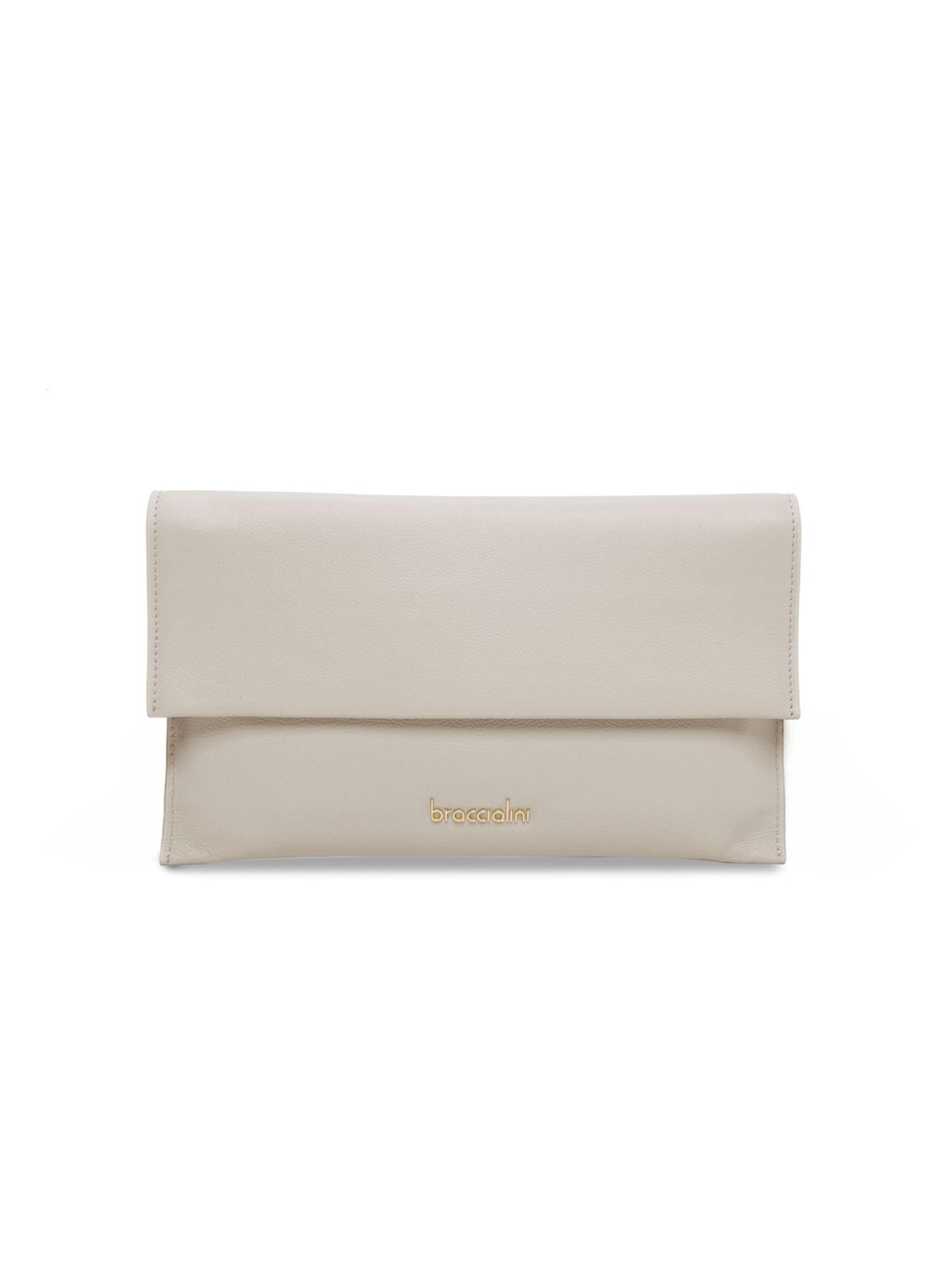 Poche ventrale 'Jinny Leather' Braccialini en beige : devant