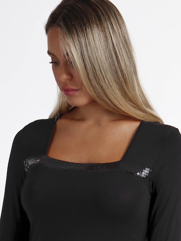 admas - Top 'ADMAS Camiseta Manga Larga Lentejuelas para Mujer' en negro
