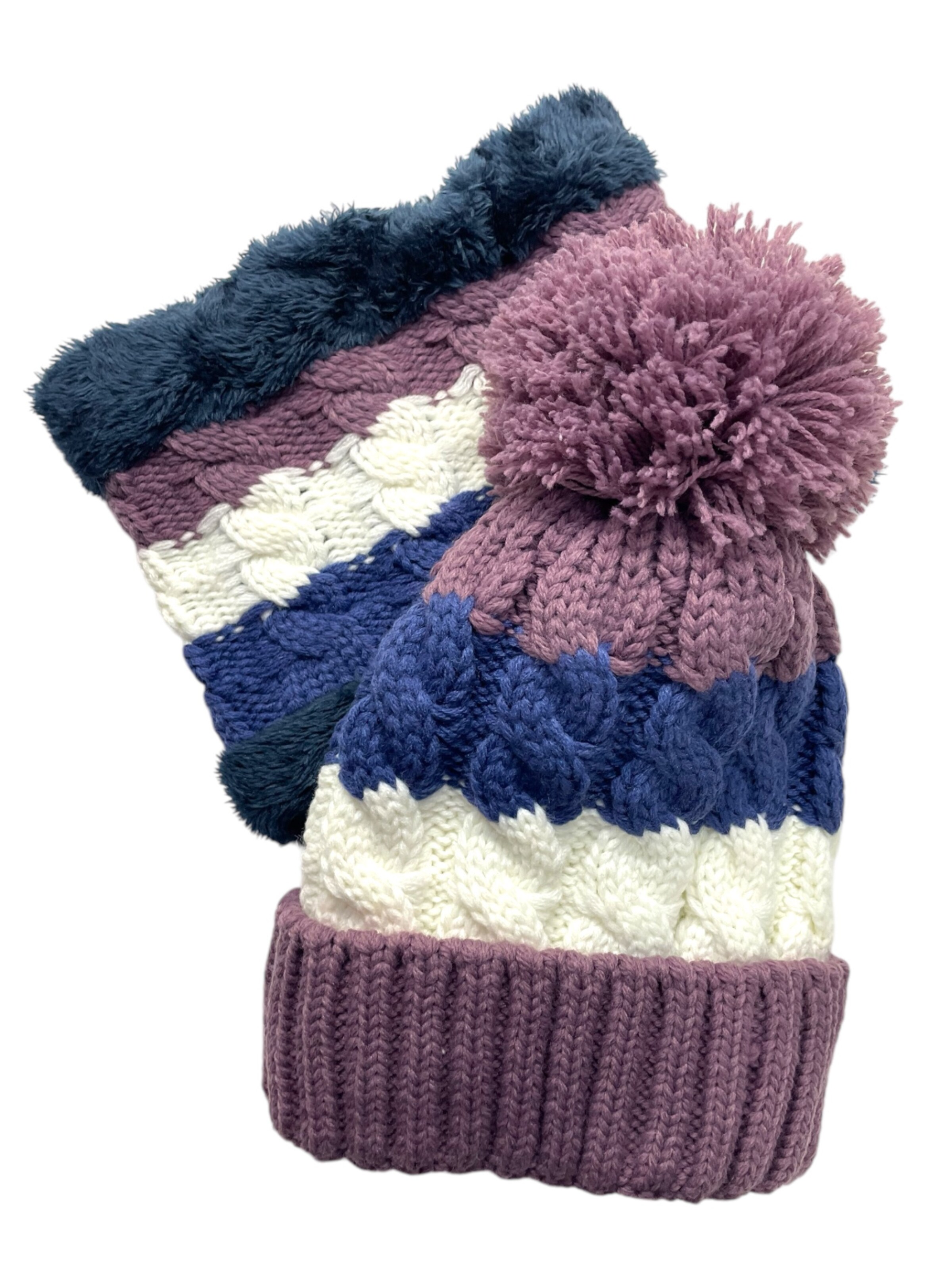 Kumixi Mütze 'Set: Mütze & Loop Schal'‌‌‌‌‌‌‌‌‌‌ in Lila: Vorderseite