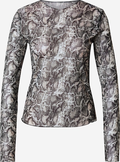 OBJECT T-Krekls 'OBJMONTANA', krāsa - bēšs / tumši brūns / balts, Preces skats