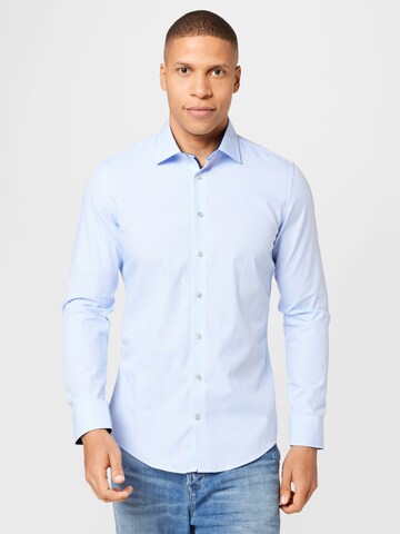 Coupe slim Chemise business SEIDENSTICKER en bleu : devant