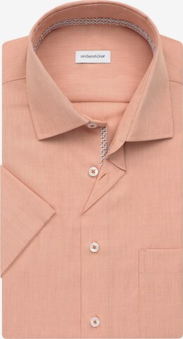 SEIDENSTICKER Regular fit Business Shirt in Orange