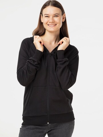 evermind Sweatjacke 'Unisex Zip-Hoodie aus 100 % Bio-Baumwolle'‌ in Schwarz